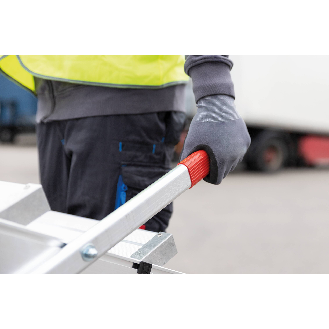 MUNK Arbeitspodest fahrbar Aluminium geriffelt 1000mm Stufenbreite 5 Stufen-Beschreibung lesen