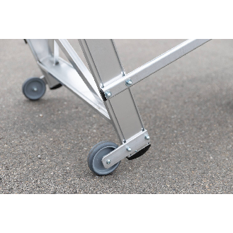 MUNK Arbeitspodest fahrbar Aluminium geriffelt 1000mm Stufenbreite 5 Stufen-Beschreibung lesen