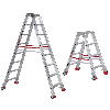 Euroline Premium 30573 Stufenstehleiter mit Federrollen und Feststellern 2x3 Stufen Euroline Premium 30573 Stufenstehleiter mit Federrollen und Feststellern 2x3 Stufen