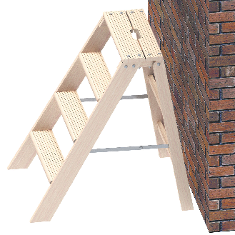 Layher 1055 klappbarer Holzstufentritt 3 Stufen-Beschreibung lesen