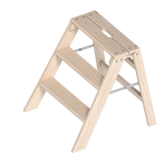 Layher 1055 klappbarer Holzstufentritt 3 Stufen-Beschreibung lesen