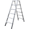 Iller Stufenstehleiter mit 2x6 Stufen 2,95m AH