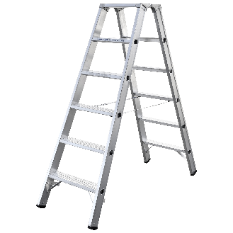Iller Stufenstehleiter mit 2x6 Stufen 2,95m AH-Beschreibung lesen