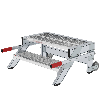 MUNK Arbeitspodest fahrbar Stahl-Gitterrost 800mm Stufenbreite 2 Stufen