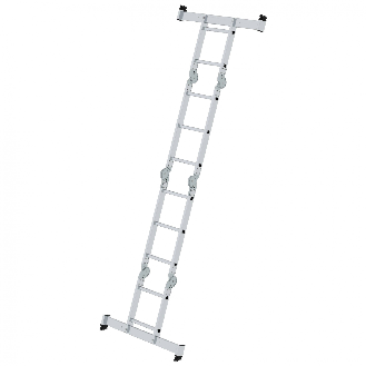 MUNK Vielzweckleiter mit Nivello Traverse 2x2 + 2x3 Sprossen-Beschreibung lesen
