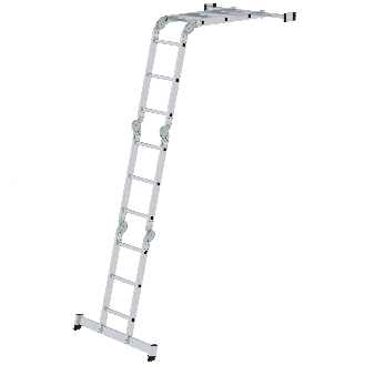 MUNK Vielzweckleiter mit Nivello Traverse 2x2 + 2x3 Sprossen-Beschreibung lesen
