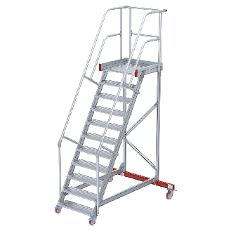 Euroline 513 Wartungsbühne 60° 600mm Stufenbreite 10 Stufen Alu gerieft-Beschreibung lesen