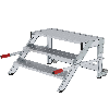 MUNK Arbeitspodest fahrbar Aluminium geriffelt 1000mm Stufenbreite 3 Stufen