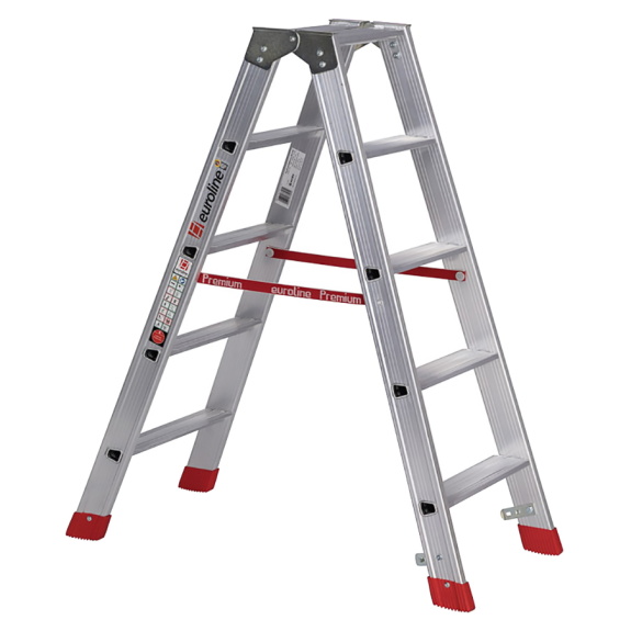 Euroline Premium 30577 Stufenstehleiter 2x5 Stufen-Beschreibung lesen