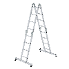 MUNK Vielzweckleiter mit Nivello Traverse 4x4 Sprossen