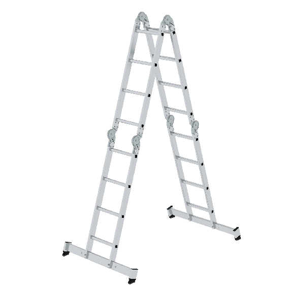 MUNK Vielzweckleiter mit Nivello Traverse 4x4 Sprossen MUNK Vielzweckleiter mit Nivello Traverse 4x4 Sprossen-Beschreibung lesen