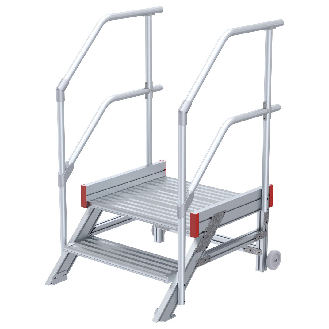 Euroline 514 Anstieg 45° 1000mm Stufenbreite 2 Stufen Alu gerieft-Beschreibung lesen