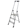 Krause Safety Stufenstehleiter mit Ablage 3 Stufen