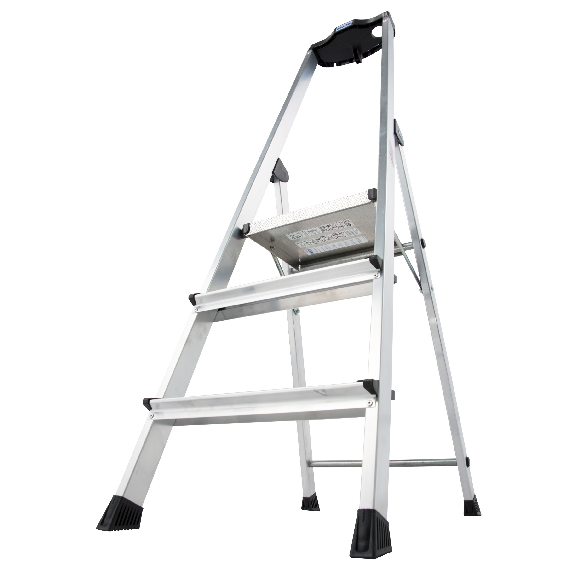 Krause Safety Stufenstehleiter mit Ablage 3 Stufen-Beschreibung lesen