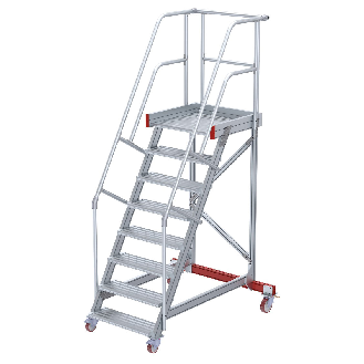 Euroline 513 Wartungsbühne 60° 1000mm Stufenbreite 8 Stufen Alu gerieft-Beschreibung lesen