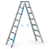 Zarges gebördelte Stufen-Stehleiter R13step-B eloxiert 2x7 Stufen Zarges gebördelte Stufen-Stehleiter R13step-B eloxiert 2x7 Stufen