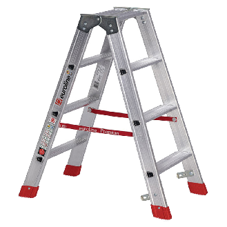 Euroline Premium 30577 Stufenstehleiter 2x4 Stufen-Beschreibung lesen