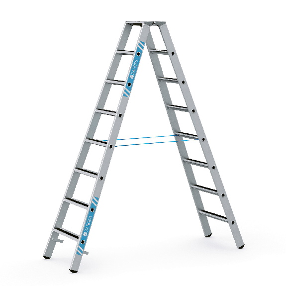 Zarges gebördelte Stufen-Stehleiter R13step-B eloxiert 2x8 Stufen Zarges gebördelte Stufen-Stehleiter R13step-B eloxiert 2x8 Stufen-Beschreibung lesen