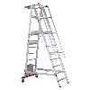 Euroline Premium 32778 Podestleiter fahrbar, klappbar 8 Stufen
