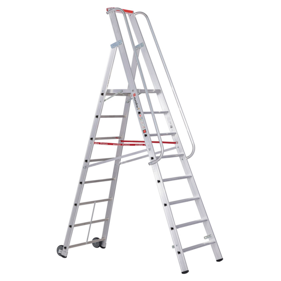 Euroline Premium 32677 Stufenstehleiter mit großer Standplattform 8 Stufen-Beschreibung lesen