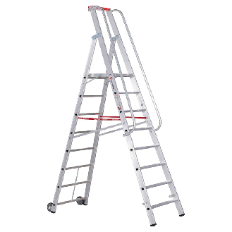 Euroline Premium 32677 Stufenstehleiter mit großer Standplattform 8 Stufen-Beschreibung lesen