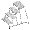 Layher 1075 Maschinentritt 4 Stufen Layher 1075 Maschinentritt 4 Stufen