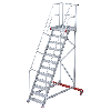 Euroline 513 Wartungsbühne 60° 600mm Stufenbreite 12 Stufen Alu gerieft