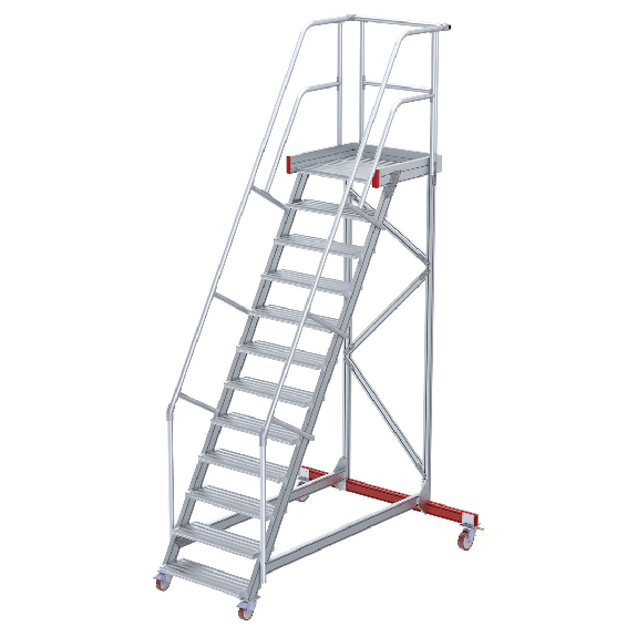 Euroline 513 Wartungsbühne 60° 600mm Stufenbreite 12 Stufen Alu gerieft-Beschreibung lesen