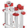 Hailo Aluminium Multifunktionsleiter M80 4x3 Sprossen