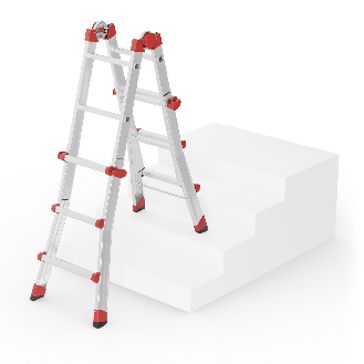Hailo Aluminium Multifunktionsleiter M80 4x3 Sprossen-Beschreibung lesen