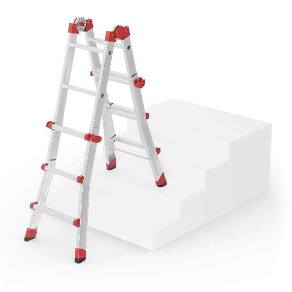 Hailo Aluminium Multifunktionsleiter M80 4x3 Sprossen-Beschreibung lesen