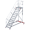 Euroline 513 Wartungsbühne 45° 800mm Stufenbreite 12 Stufen Alu gerieft