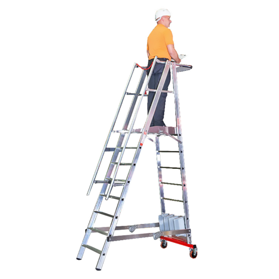 Euroline Premium 32778 Podestleiter fahrbar, klappbar 6 Stufen-Beschreibung lesen