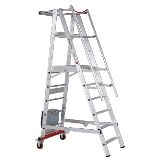 Euroline Premium 32778 Podestleiter fahrbar, klappbar 6 Stufen-Beschreibung lesen