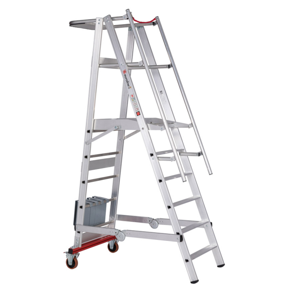 Euroline Premium 32778 Podestleiter fahrbar, klappbar 6 Stufen-Beschreibung lesen