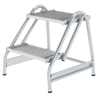 Arbeitspodest aus Aluminium mit 2 Stufen-Beschreibung lesen