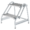 Arbeitspodest aus Aluminium mit 2 Stufen