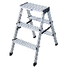 Krause Dopplo Stufen Doppelleiter 2x3 Stufen Krause Dopplo Stufen Doppelleiter 2x3 Stufen