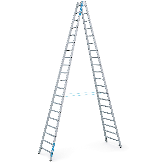 Zarges Sprossenstehleiter Coni B 2x20 Sprossen-Beschreibung lesen