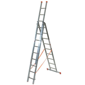Facal Mehrzweckleiter 3-teilig GENIA S300 3x9 Sprossen-Beschreibung lesen