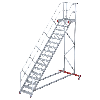 Euroline 513 Wartungsbühne 45° 800mm Stufenbreite 17 Stufen Alu gerieft