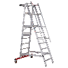 Podestleiter fahrbar mit 7 Stufen
