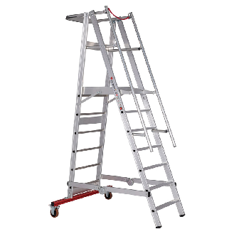 Euroline Premium 32777 Podestleiter fahrbar 7 Stufen-Beschreibung lesen