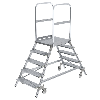 MUNK Podestleiter fahrbar Aluminium geriffelt 2x5 Stufen MUNK Podestleiter fahrbar Aluminium geriffelt 2x5 Stufen