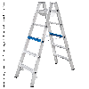Iller Stufenstehleiter Alu Ergo Plus mit 2x5 Stufen 2,80m AH Iller Stufenstehleiter Alu Ergo Plus mit 2x5 Stufen 2,80m AH