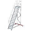 Euroline 513 Wartungsbühne 60° 600mm Stufenbreite 15 Stufen Alu gerieft