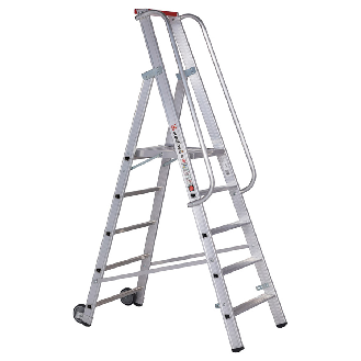 Euroline Premium 32677 Stufenstehleiter mit großer Standplattform 5 Stufen-Beschreibung lesen
