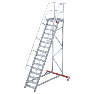 Euroline 513 Wartungsbühne 60° 800mm Stufenbreite 16 Stufen Alu gerieft-Beschreibung lesen