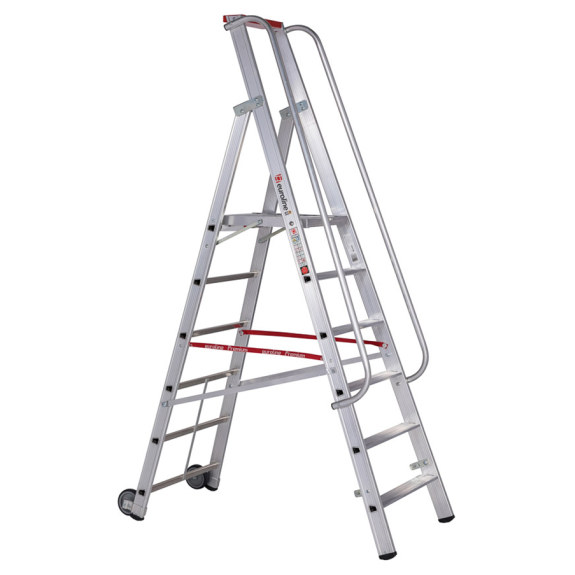 Euroline Premium 32677 Stufenstehleiter mit großer Standplattform 6 Stufen-Beschreibung lesen