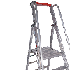 Euroline Premium 32677 Stufenstehleiter mit großer Standplattform 6 Stufen